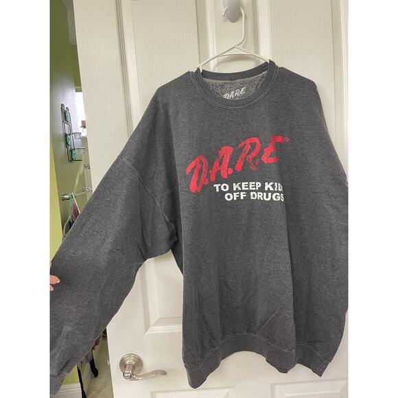 D.A.R.E. Sweatshirt, Black, 2X/3X, 50% cotton - Picture 3 of 4